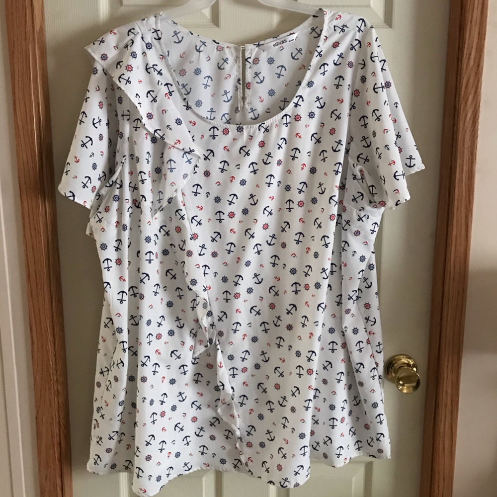 eShakti Nautical Blouse w/ Cami 5X